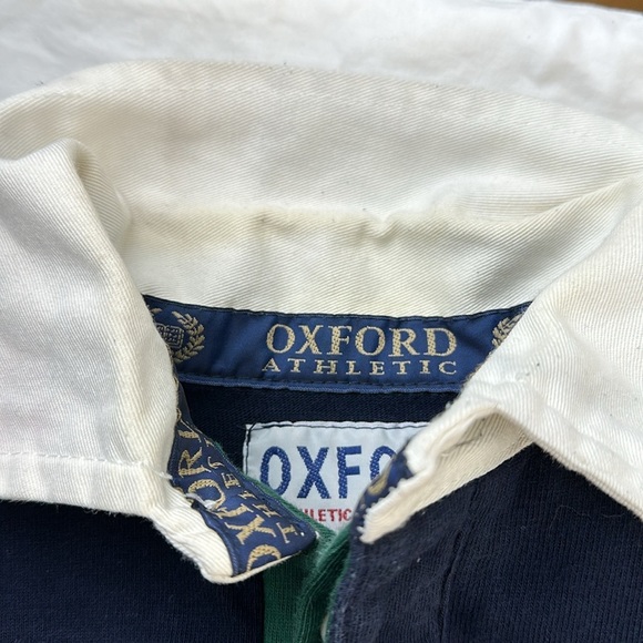 Oxford University Navy and Green Rugby Shirt - Picture 7 of 9